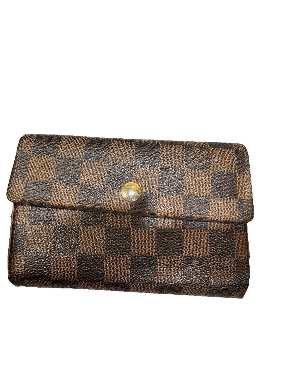 Louis Vuitton Alexandra Damier Ebene Portefeuille Trifold Wallet with dust bag